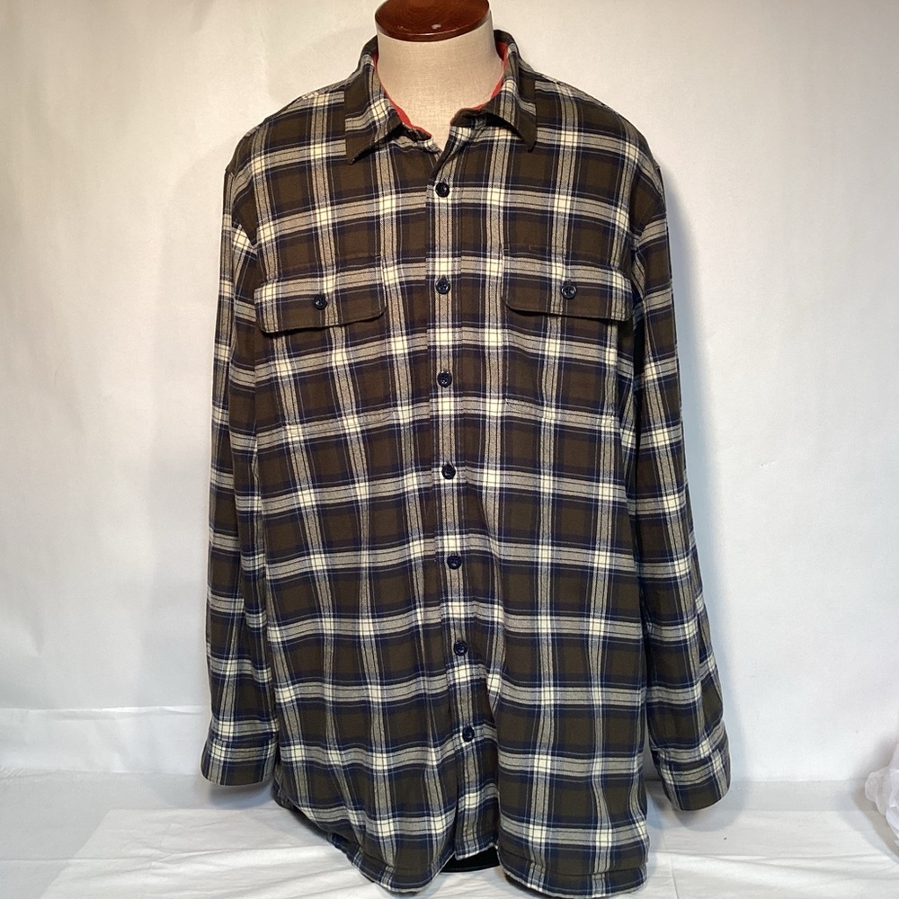L.L. Bean Men’s Shirt Size XXL Green/ Blue plaid..